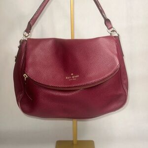 Kate Spade Jackson Medium Flap Shoulder Bag in Cherrywood/Merlot
